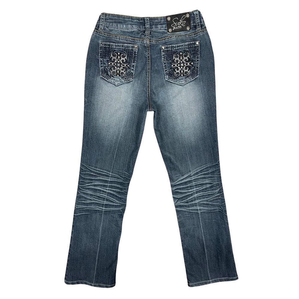 Suko Embellished Straight Leg Jeans Size 8 Country Cowgirl Rodeo Bling Casual